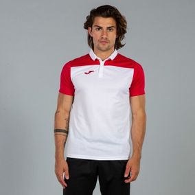POLO SHIRT HOBBY II WHITE-RED S / S white-red 2XL